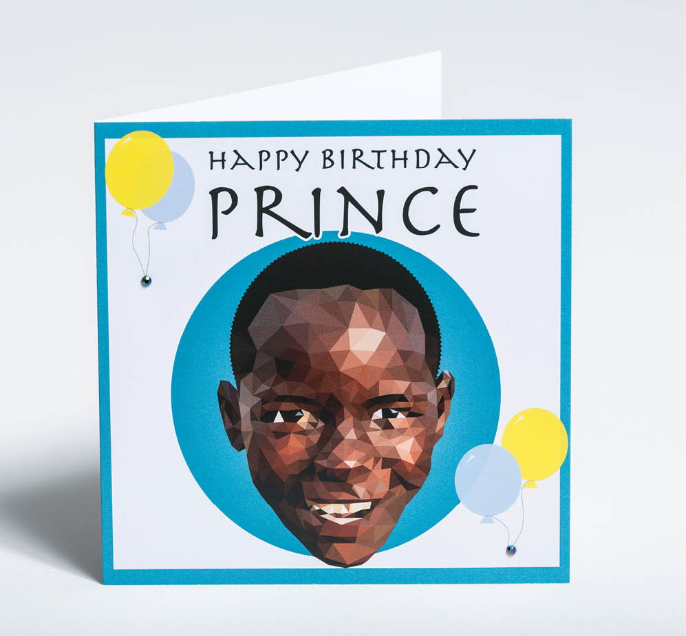 Happy Birthday Prince greeting card
